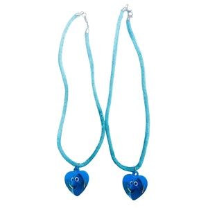 Disney Dory Youth Necklace Jewelry Finding Nemo Finding Dory Blue Heart Charms